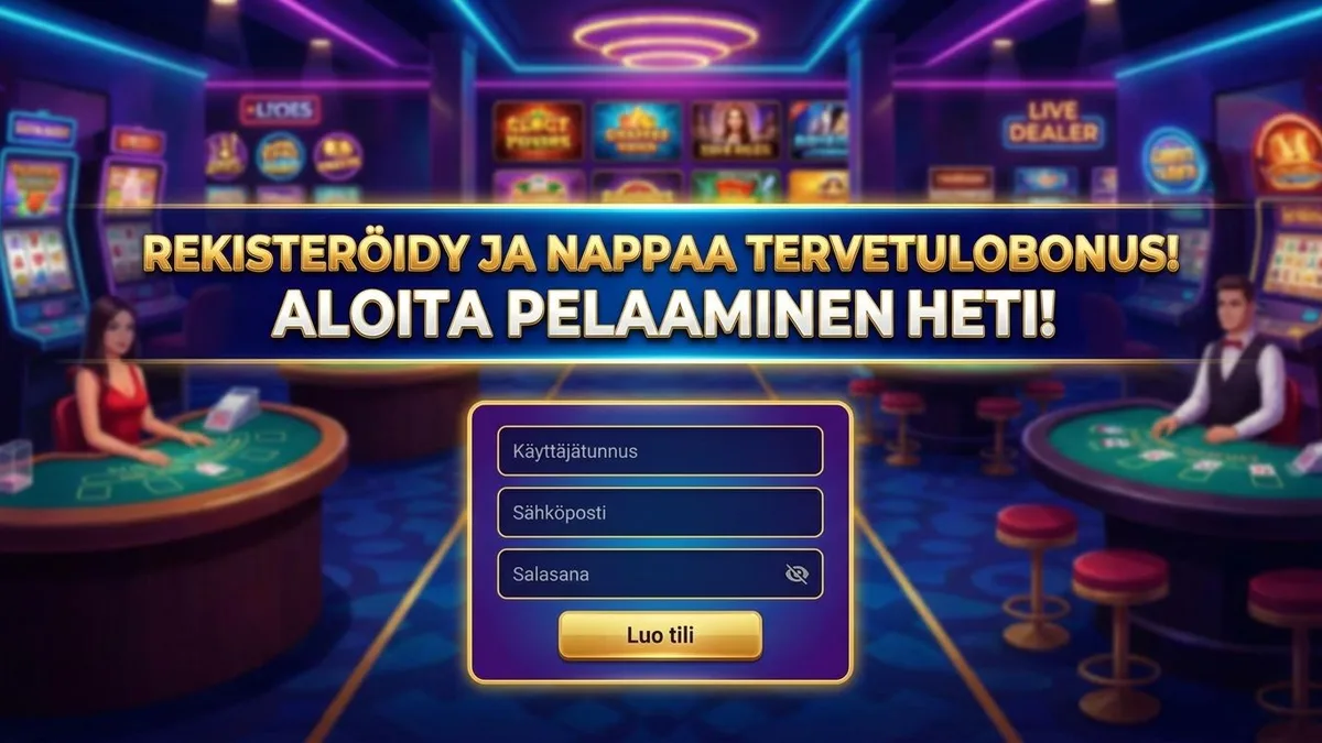 Rekisteröidy bonuksen kanssa